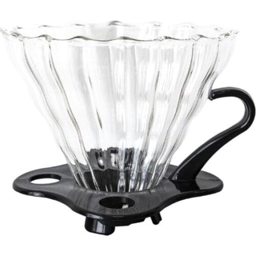 Glass Pour over Coffee Funnel Dripper Clever Coffee Cone Brewer Filter
