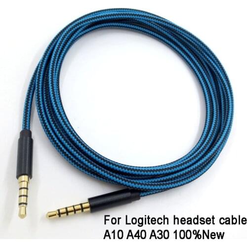 100%Newest dropshipping Portable Headphone Cable Audio Cord Line for Logitech Astro A10 A40 A30 headset cable Audio cable