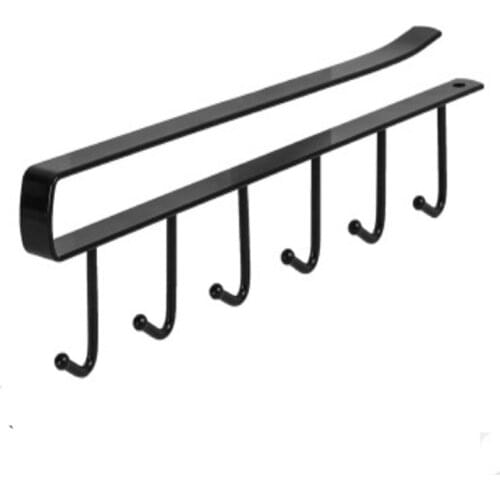 2020 New Hot Fashion 6 Hooks Metal Under Shelf Mug Cup Cupboard Kitchen Organiser Hanging Rack Holder