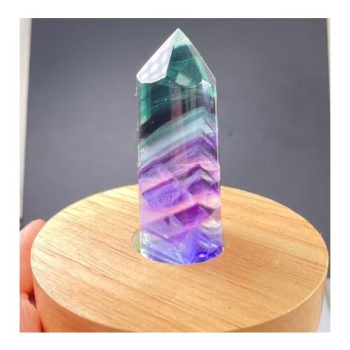 New!!! Beautiful Natural Rainbow Multi-Level Fluorite Quartz Crystal Obelisk Healing Decoration