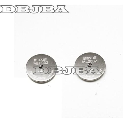 Original 2pcs/lot 3V Coin Cell Button battery For Maxell ML2032 Rechargeable CMOS BIOS RTC Back Up Reserve Battery