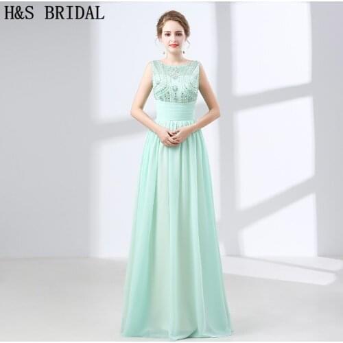 Mint Green Backless Evening Dresses 2020 With Bow Rhinestone Chiffon Long Evening Gowns robe de mariee evening gowns for women