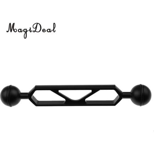 SCUBA & Snorkeling 6'' Double Ball Arm for Connecting Strobe/Video Light to Underwater Photography Housing Swimming Diving Acces