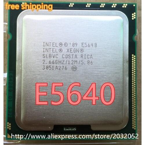 Intel Xeon Processor E5640 12M/Cache/2.66GHz/5.86/GT/s QPI LGA1366 Desktop CPU (working 100% Free Shipping)