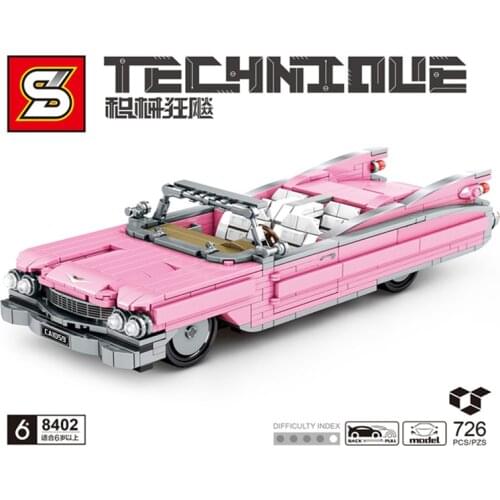 SEMBO 8402 8404 New Pull Back Racing Sports Simulation car Building Blocks Toys Bricks Model Children gift 21001 21002 21003