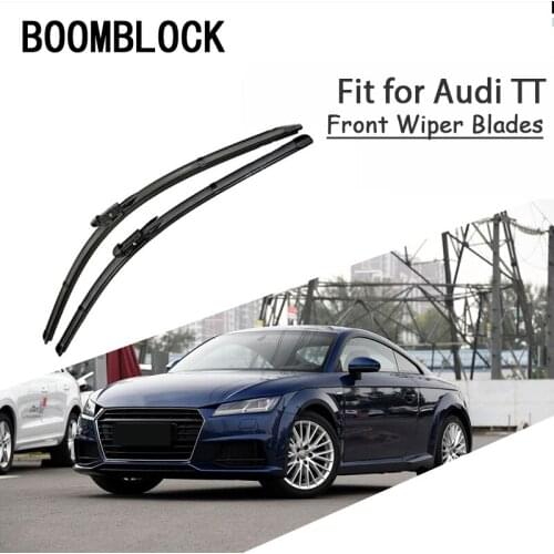 BOOMBLOCK 2PCS High Quality Front Windshield Wiper Blades For Audi TT MK1 MK2 MK3 TT 2017 2016 -1998 Accessories