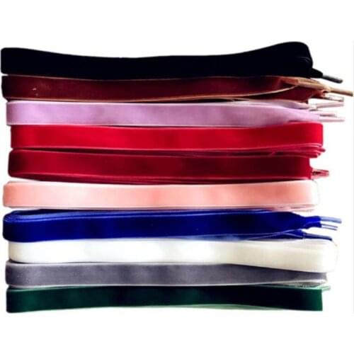 100cm Width Velvet Surface Shoelaces for Sneakers Unisex Black Colorful Sports Outdoor Shoes Laces Casual Women Men Shoe Strings