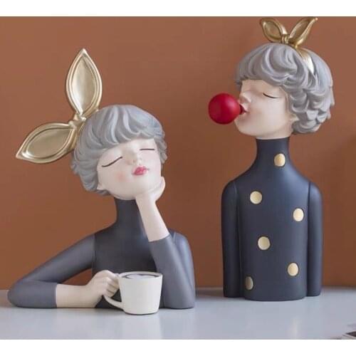 Escritorio Bubble Girl Nordic Modern Furnishing Furniture Living Room Tea Table Porch TV Cabinet Desktop Craft Decoration