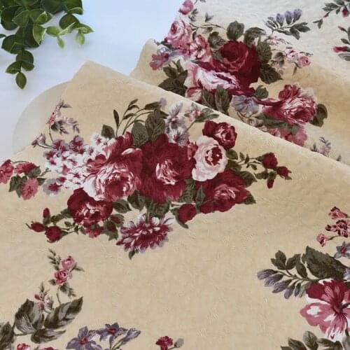 1meter 100% cotton Jacquard foam flower fabric for Childrens skirt dress DIY clothes bag handwork fabric art XMT