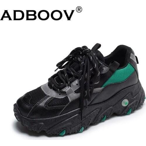 ADBOOV Fashion Street Sneakers Women Platform Casual Shoes Ladies Chunky Sneakers