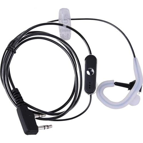1.2m cable Bars Restaurants use Earphone 2 Pin Sports Earpiece Headset PTT MIC for BAOFENG KENWOOD Retevis HYT Radio