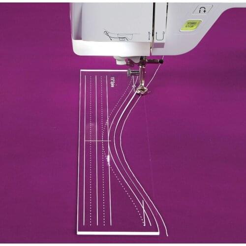 12" Feather Spine Handmade Templates Expansion Pack ruler for low shank domestic sewing machine # QR-FS12