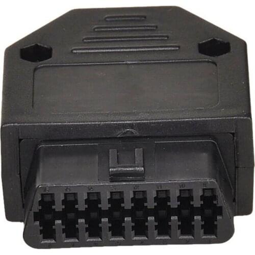 OBD2 OBD II 16 pin connector socket Diagnostic Tool Adapter OBD connector + Enclosures + Terminal + screws