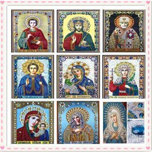 2020 new arrived 5D crystal round diamond painting diy diamond embroidery home decoration special shape diamond mosaic religious