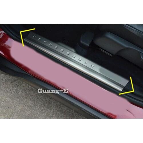 For Honda HRV HR-V Vezel 2019 2020 Car Stainless Steel pedal door sill scuff plate inside cover external inside threshold 4pcs