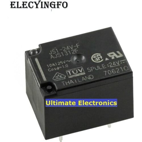 5pcs JS1-24V-F AJS1312F Power Relay 5 pin / 10A / 24V / Switch