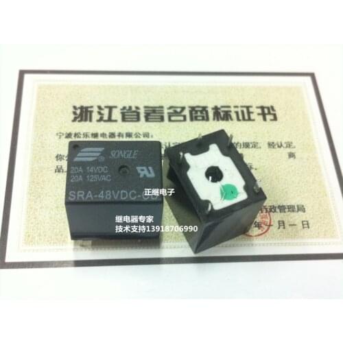 5pcs/lot Relay SRA-48VDC-CD 5PIN 20A 125VAC T74 New and original