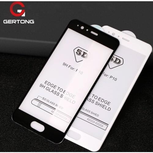 GerTong 5D Full Cover Screen Protector Tempered Glass For Huawei P40 30 P9 Lite 2017 Mate 10 Honor 9 P10 Plus P8 3D Curved Edge