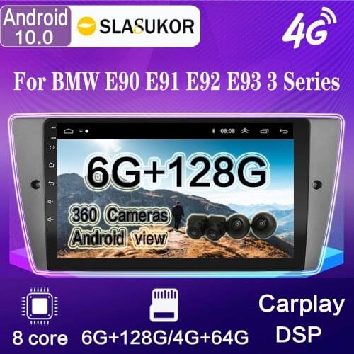 6G+128G Android 10 For BMW E90 E91 E92 E93 3 Series Android 10 Car Radio Multimedia Video Player Navigation GPS 2 din No DVD