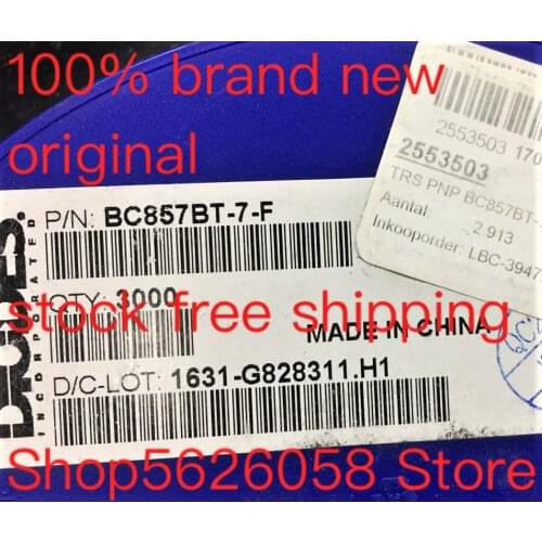 BC857BT-7-F SOT323 100% new original 50PCS/LOT STOCK