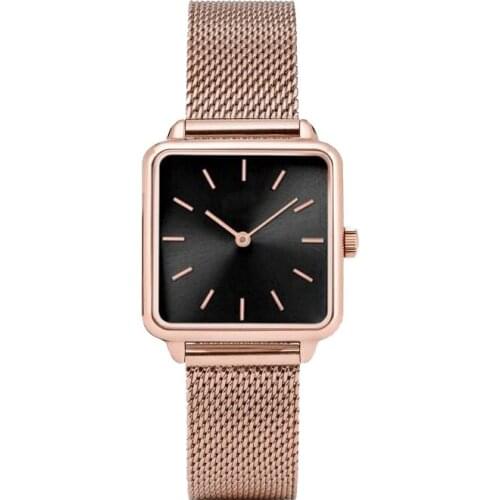 Luxury Watches For Women Stainless Steel Bracelet Square Alloy Dial Wrist Ladies Watch Dress Top Brand Womens Clock Reloj Mujer
