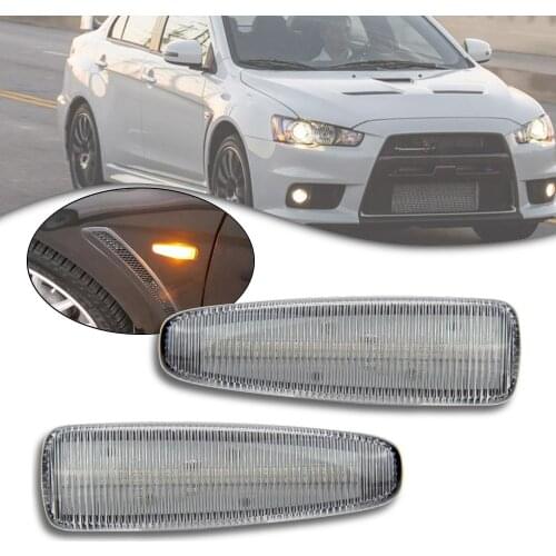 For Mitsubishi Lancer 2008-2018 Evolution X Outlander 2011-up Mirage 2014-up LED Side Marker Lamp Turn Signal Repeater Lights
