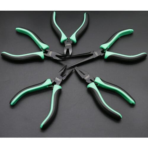 ELECALL Multifunction Cutter Cutting Nippers Pliers Hardware Mini Tool Pliers Tweezers Clamps Multi-purpose green