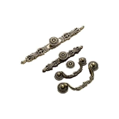 European Bronze Furniture Hardware Handles Kitchen Cabinets Door Knob Pull Drawer Wardrobe Cupboard Shoe Closet Pull Accessories