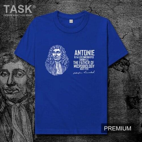 Celebrity Antony van Leeuwenhoek Netherlands microbiology lens clothes Short sleeve t-shirt new Tops cotton summer Casual 01