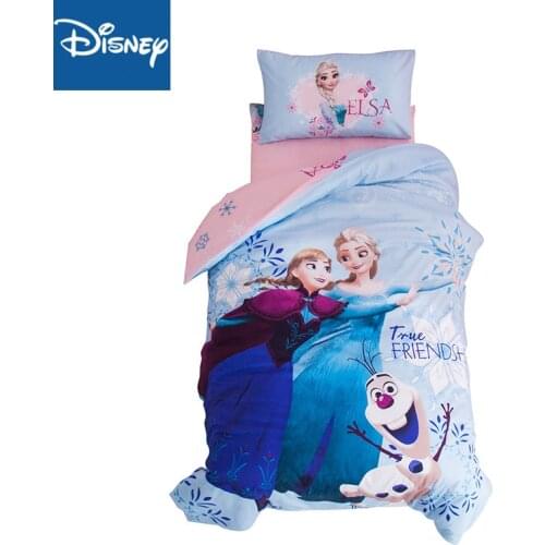 The kindergarten frozen children bedding sets comforter baby bed spreads 3/4pcs girls home decoration free shipping cartoon blue