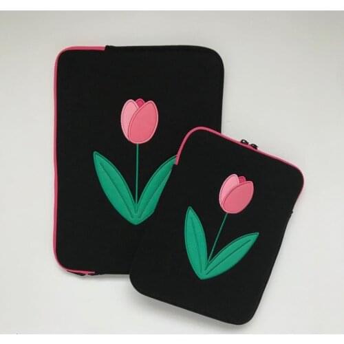 Korea Tulip Tablet Case Storage Bag Laptop IPad Pouch 11 13 15 Inch Ipad Protection Suit Bag Sleeve Bag for Macbook Air Pro Girl