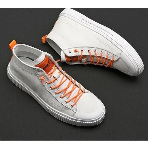 2021 Autumn and Winter New Korean Mens Casual High-top All-match Sneakers Large Size Trendy White Mens Trendy Shoes ZZ314