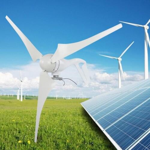 NE-100S3 100W Small Wind Turbine Generator 580mm Nylon Fiber Blades + Three Phase Permanent Magnet AC Generator