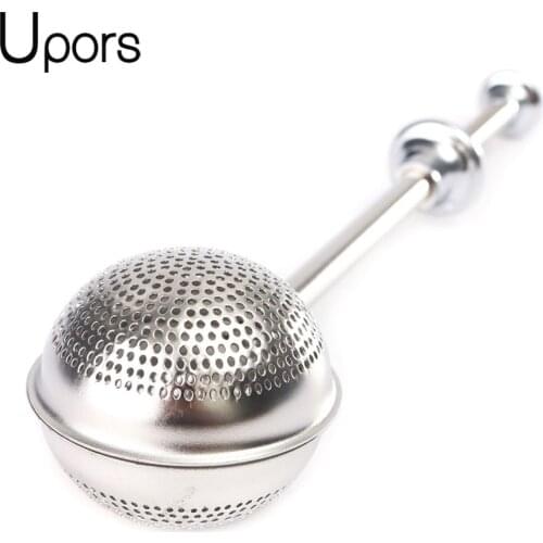 UPORS 304 Stainless Steel Tea Infuser Reusable Push-Open Tea Strainer Balls Green Tea Bag Food Grade Spice Filter Accessories