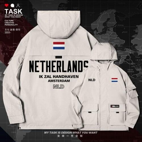 Netherlands Nederland NLD men jacket hooded nation flag mens clothing jackets casual mens chaquetas hombre new autumn clothes