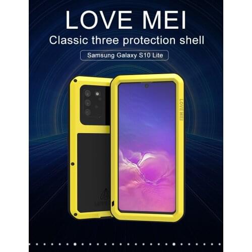 For Samsung Galaxy S10 Lite Case Love Mei Powerful Shock Dirt Proof Water Resistant Metal Armor Cover Phone Case For S10 Lite