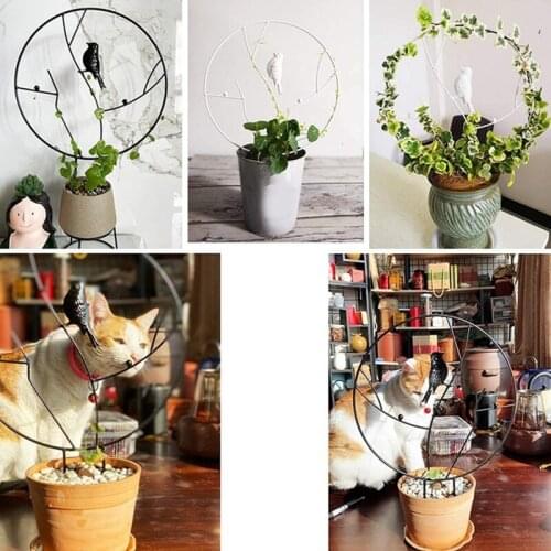 Climbing Plant Garden Taid Retro Potted Plant With Round Rustproof Metal Bird Durable Climbing Plant Support Garden Tool 30/35Cm