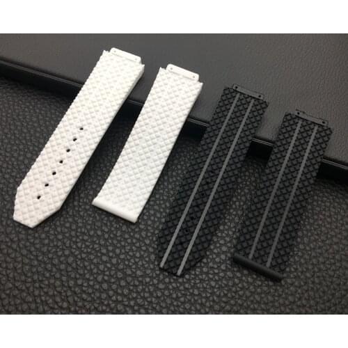 Watchband accessories Silicone For Hublot strap for Big Bang Watchbands 25*17mm Belt watch band with logo stainless buckle tools