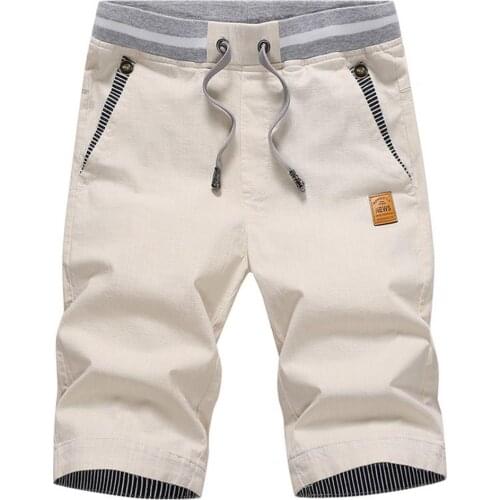 2021 New Spring Men Elastic Waist Solid Color Cargo Shorts Clothing Summer Casual Breeches Fashion Beach Pants Cargo Short Men