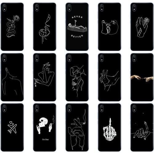 Silicon case for xiaomi redmi 7a case full protection soft tpu back cover on for redmi 7 a bumper hongmi 7a phone coque black