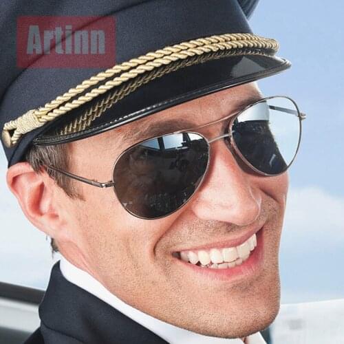 Metal Spring Hinge Polarized Sunglasses Men Brand Design Aviation Sunglasses Pilot Sun Glasses Retro Driving Goggles Alloy 2019