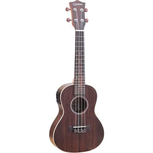 23 Inch Ukulele Mini Guitar Concert Ukulele Rosewood Body Fretboard Solid Wood 4-String Guitar for Beginners Children UK23119