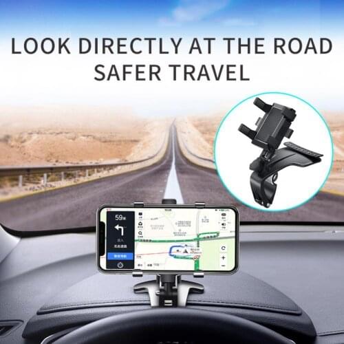 1200 Degrees Rotating Phone Holder HUD Bracket Navigation Mount with Hidden Parking Card for Car