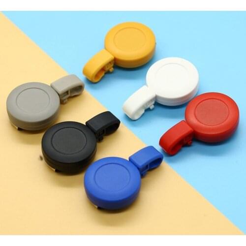 Retractable Badge ID Name Tag Card Badge Holder Office Supplies-in Badge Holder Frosted Easy-pull Buckle Round Chest Buckle