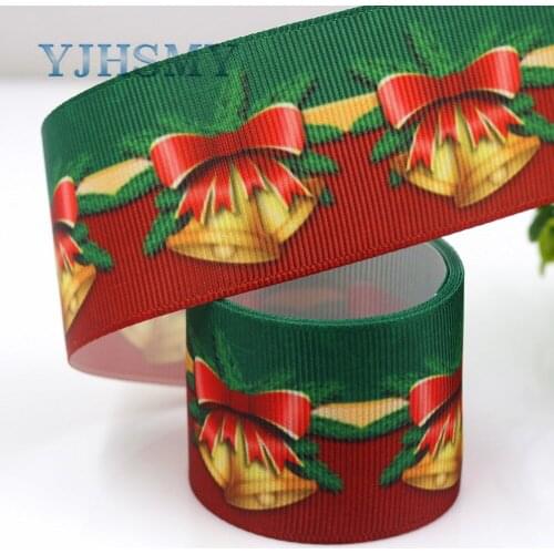 YJHSMY G-18914-1121,10 yards,38 mm Christmas Ribbons Thermal transfer Printed grosgrain,Gift wrapping DIY Handmade materials