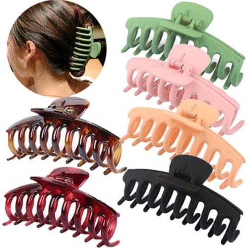1 PC/6Pcs Big Hair Claw Clips for Women & Girls Frosted Acrylic Hairpins for Thick Hair Banana Barrette Hair Accessories