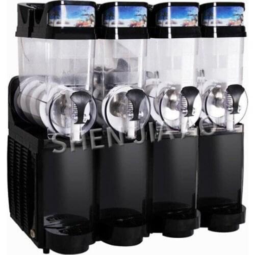 1100W Four-cylinder Snow Melting Machine 60L Large Capacity Commercial Slush Machine Snow Machine Ice Porridge