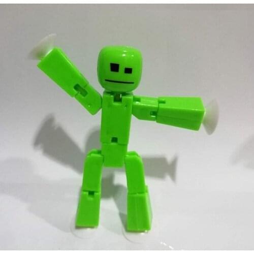 2Pcs Random Color Stikbot Screen Animation Toys Shed Dolls with Sucker DIY Creat Animation Film StikBot Toys