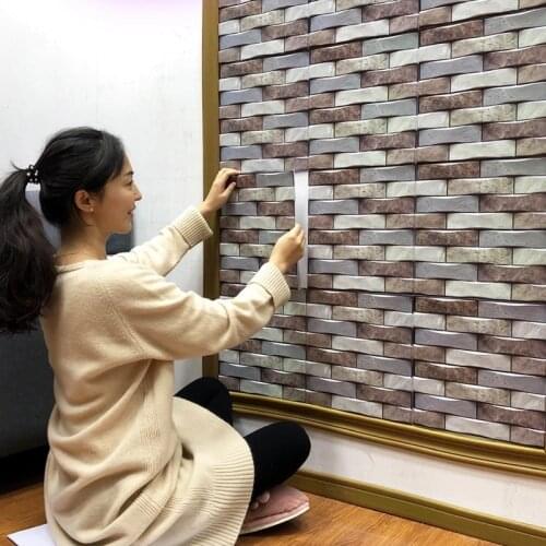 3D Wall Stickers Marble Brick Waterproof DIY Self-Adhesive Decor Background For Living Room Kitchen Washroom Wallpaper Sticker
