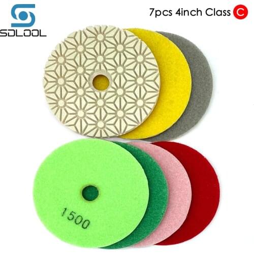 4inch 100mm Wet/Dry Diamond Plishing Pad Sanding Disc Marble Granite Polisher Flexible Stone Ceramic Tile Abrasive Tools Class C